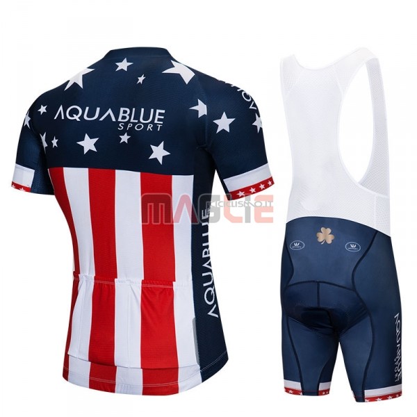 Maglia Aqua Blue Sport Campione USA Manica Corta 2018 Blu